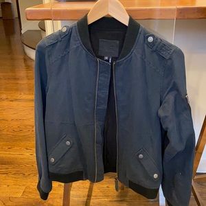 Paige black bomber jacket size XS